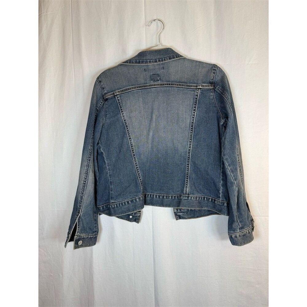 GAP Jacket Womens Size S Blue Stretch Denim Trucker Button Front Pockets - Picture 11 of 13